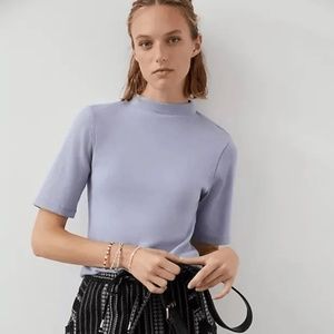 Maeve by Anthropologie Mock Neck Top - PINK - NWT - SMALL